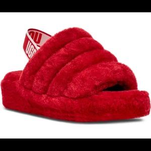Red ugg slippers